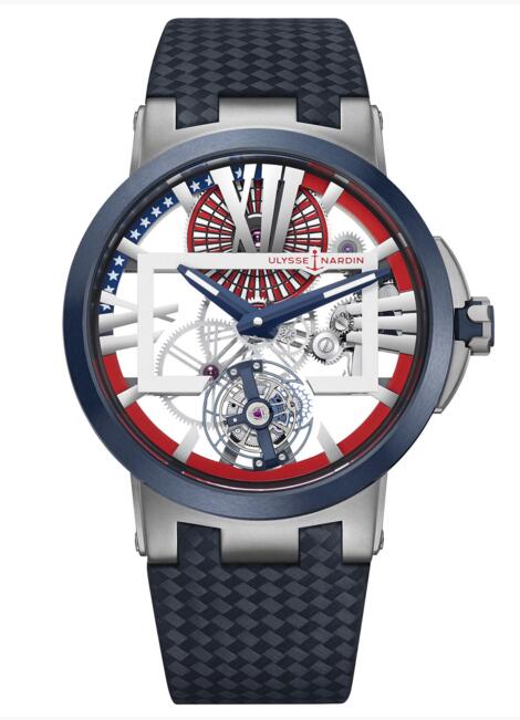 Luxury Replica Ulysse Nardin Executive Skeleton Tourbillon Stars Stripes 1713-139/US 2018 watch